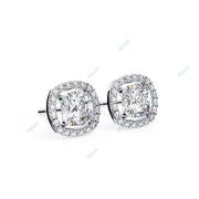 Cushion Halo Studs Earring STHA1340